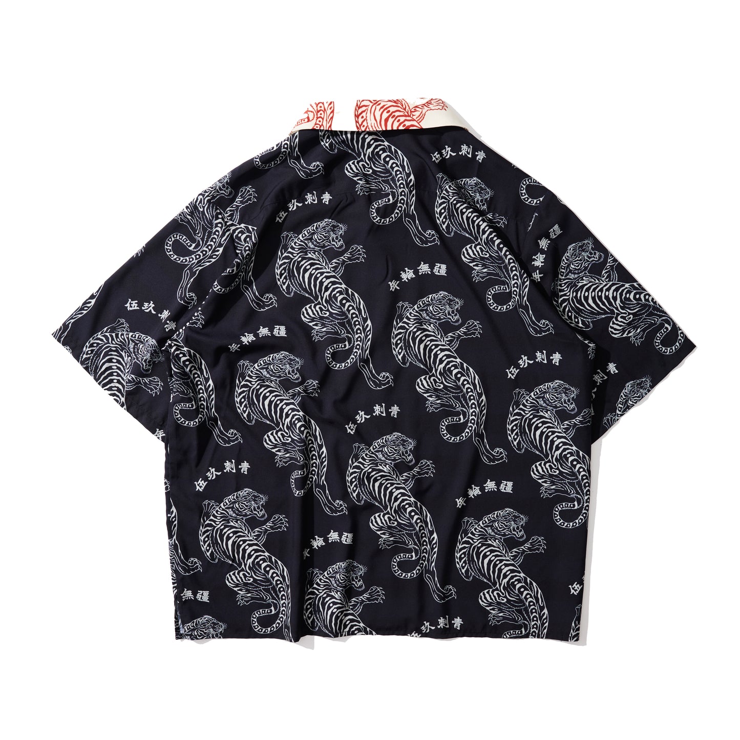 GRS x 59TATTOO OVERPRINT CAMP COLLAR SHIRT / UPHILL TIGER