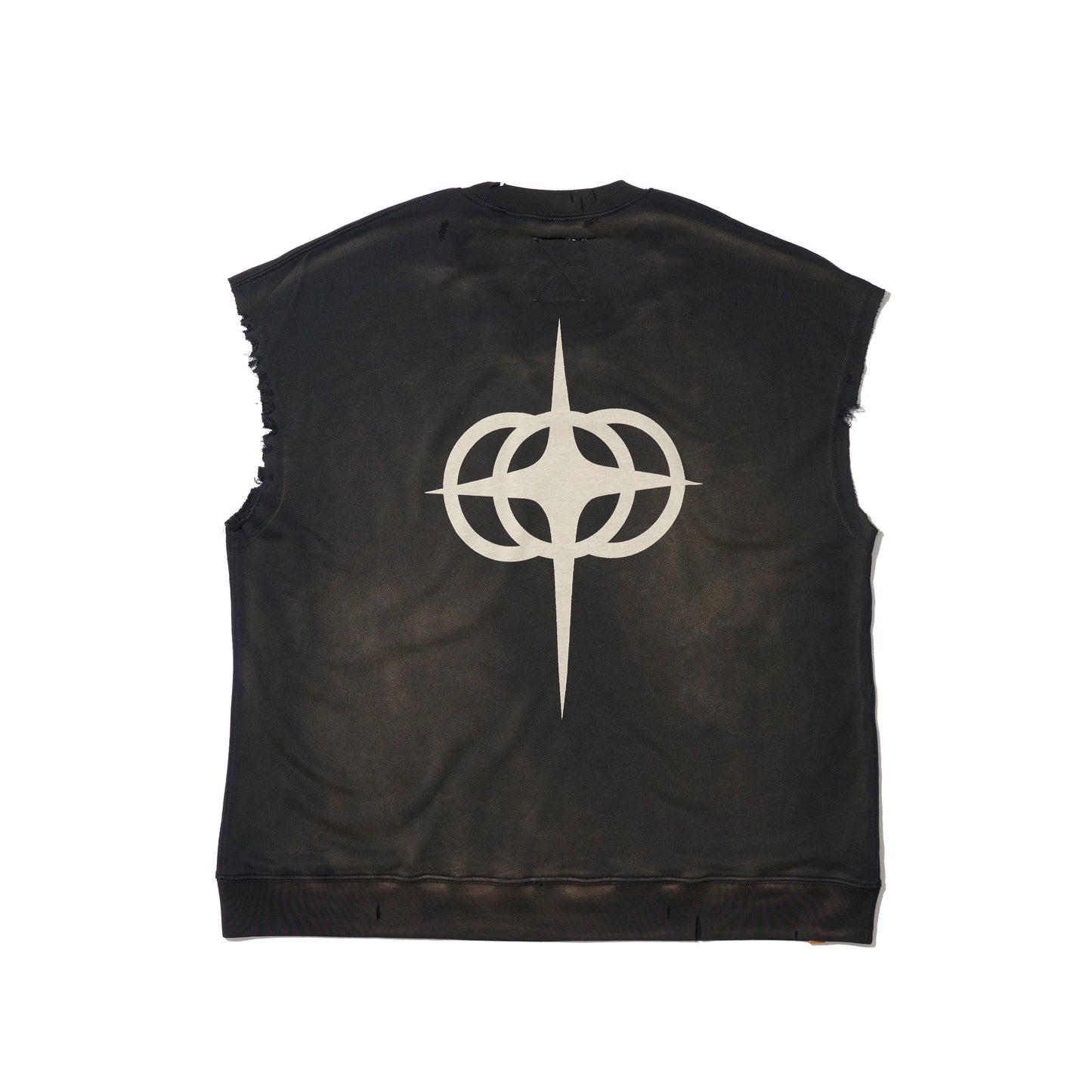 GRS X TRIPLET SUN FADED DESTROYED SLEEVELESS SWEAT TOP