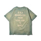 SUN FADED HEAVY DISTRESSED OVERSIZE FREEDOM TEE / DARK SAGE (HK EDITION)