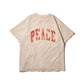 SUN FADED HEAVY DISTRESSED OVERSIZE PEACE TEE / VINTAGE WHITE (HK EDITION)