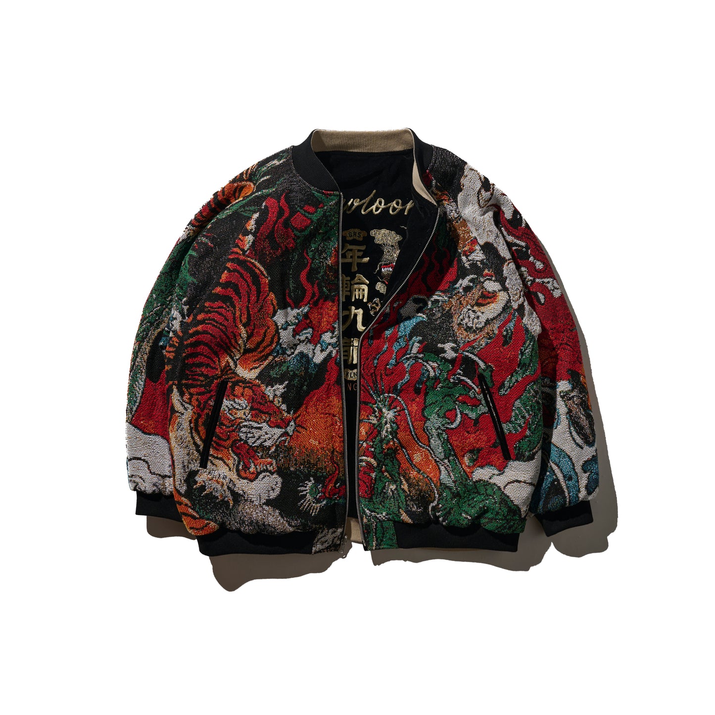 [Pre-Order] Reversible Jacquard Sukajan Jacket / Brilliant Black