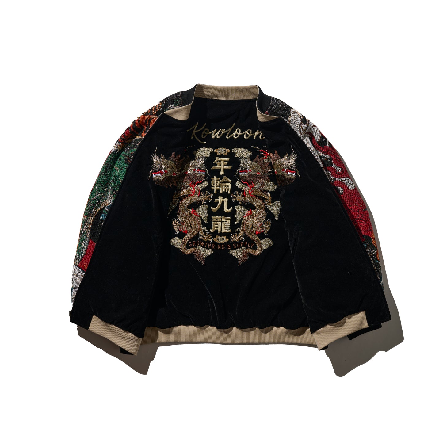 Reversible Jacquard Sukajan Jacket / Brilliant Black