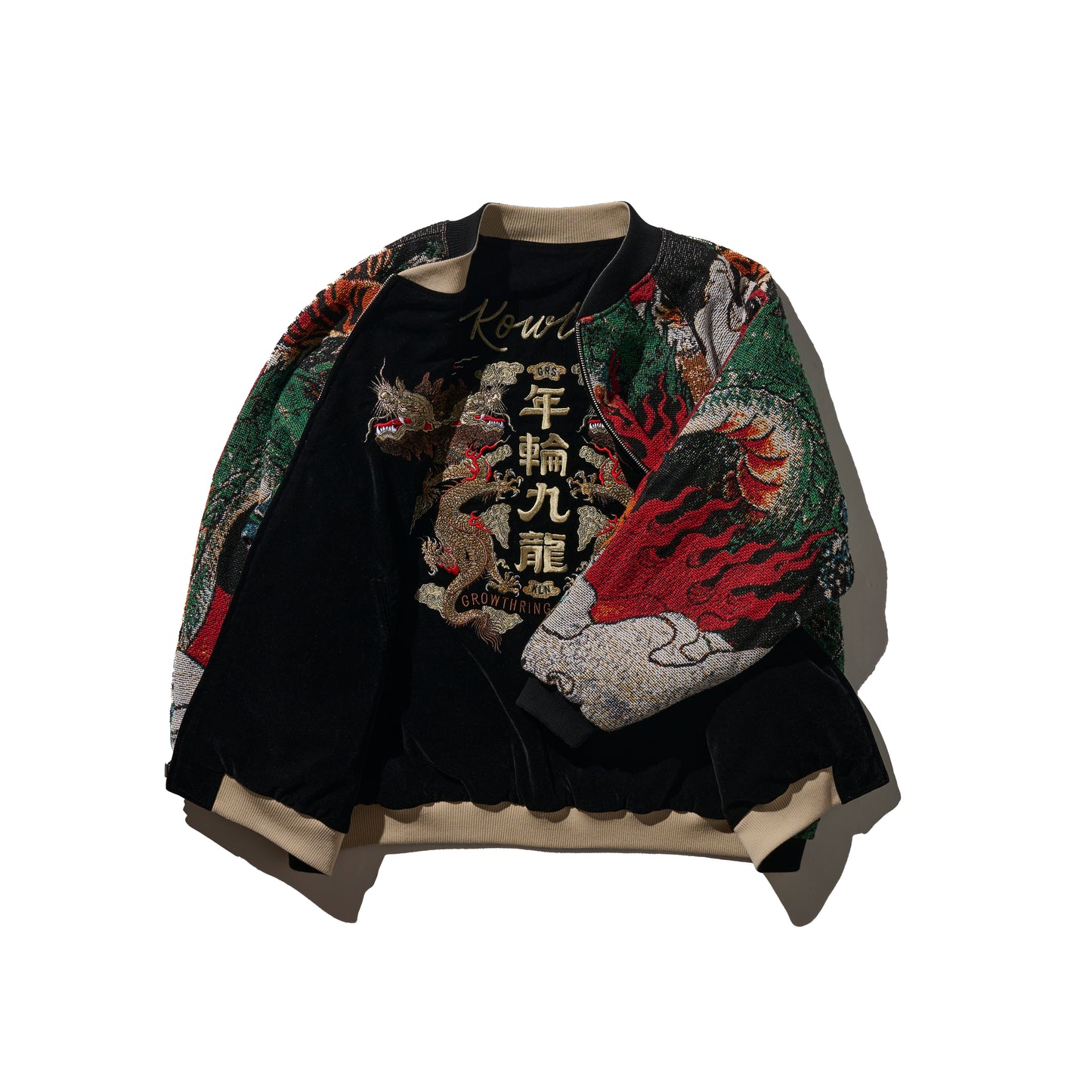 [Pre-Order] Reversible Jacquard Sukajan Jacket / Brilliant Black