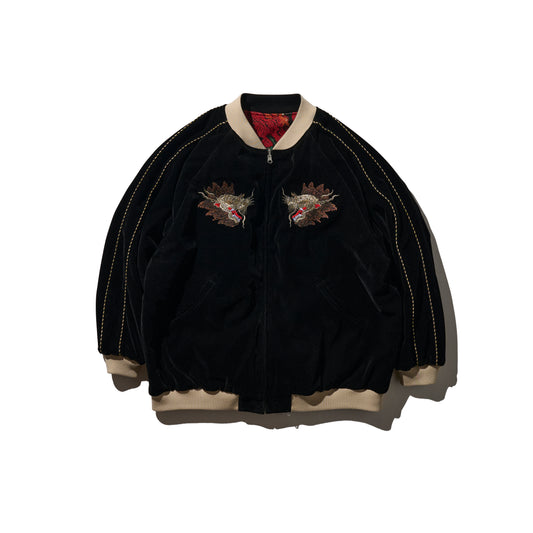 Reversible Jacquard Sukajan Jacket / Brilliant Black