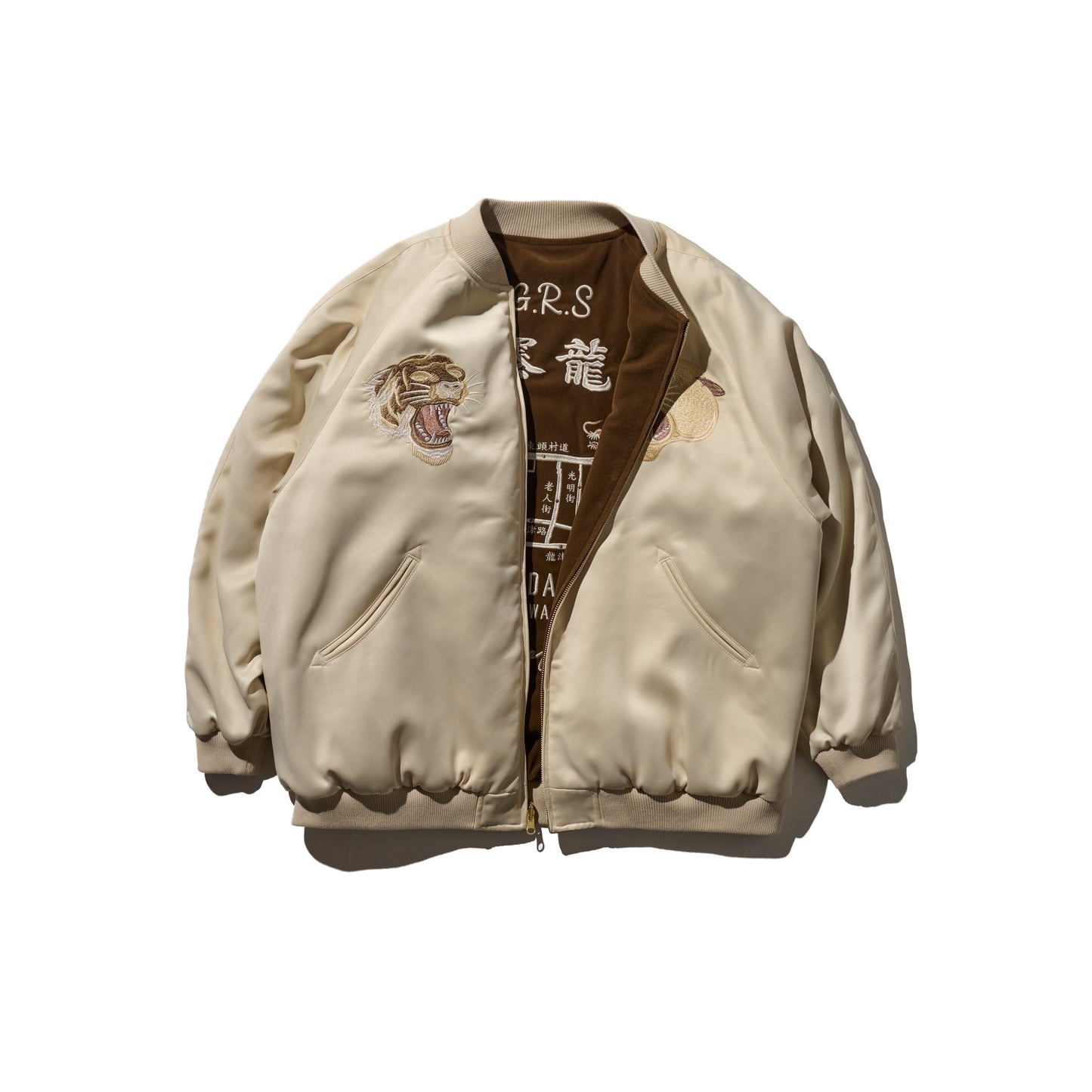 GRS Signature Reversible Sukajan Jacket / Chestnut & Gold