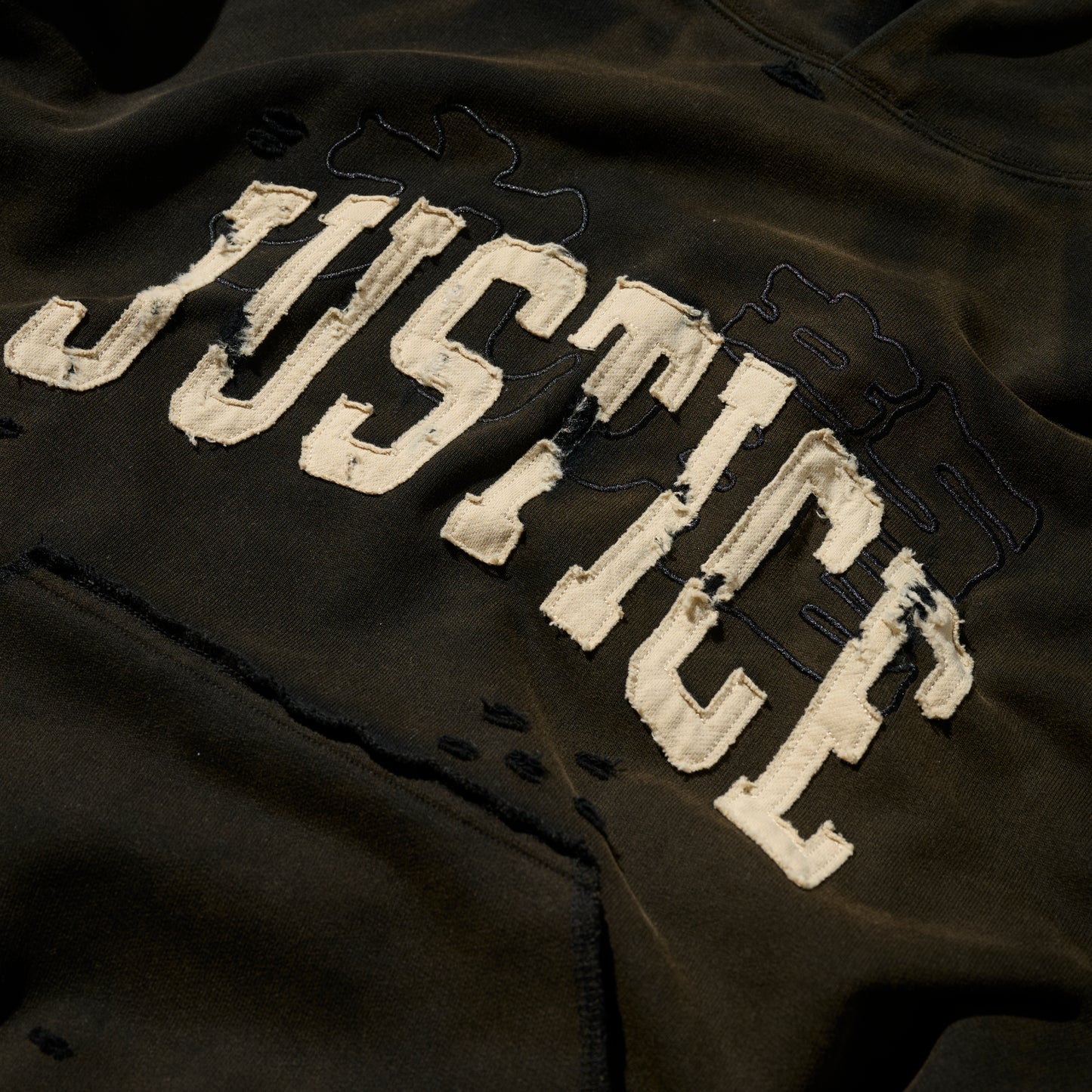 GRS x The Prosecutor Sun Faded Distressed “Justice” Hoodie