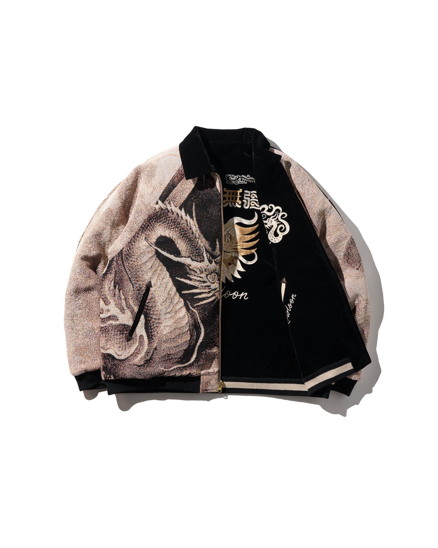 YEAR OF HORSE REVERSIBLE JACQUARD SUKAJAN JACKET
