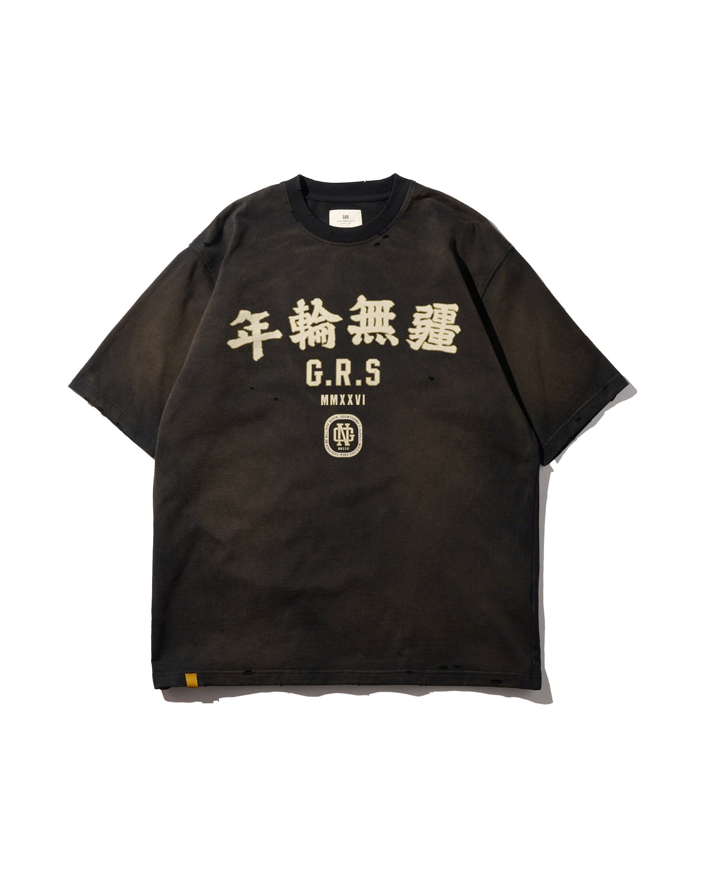 HEAVYWEIGHT SUN FADED TEE / BLACK