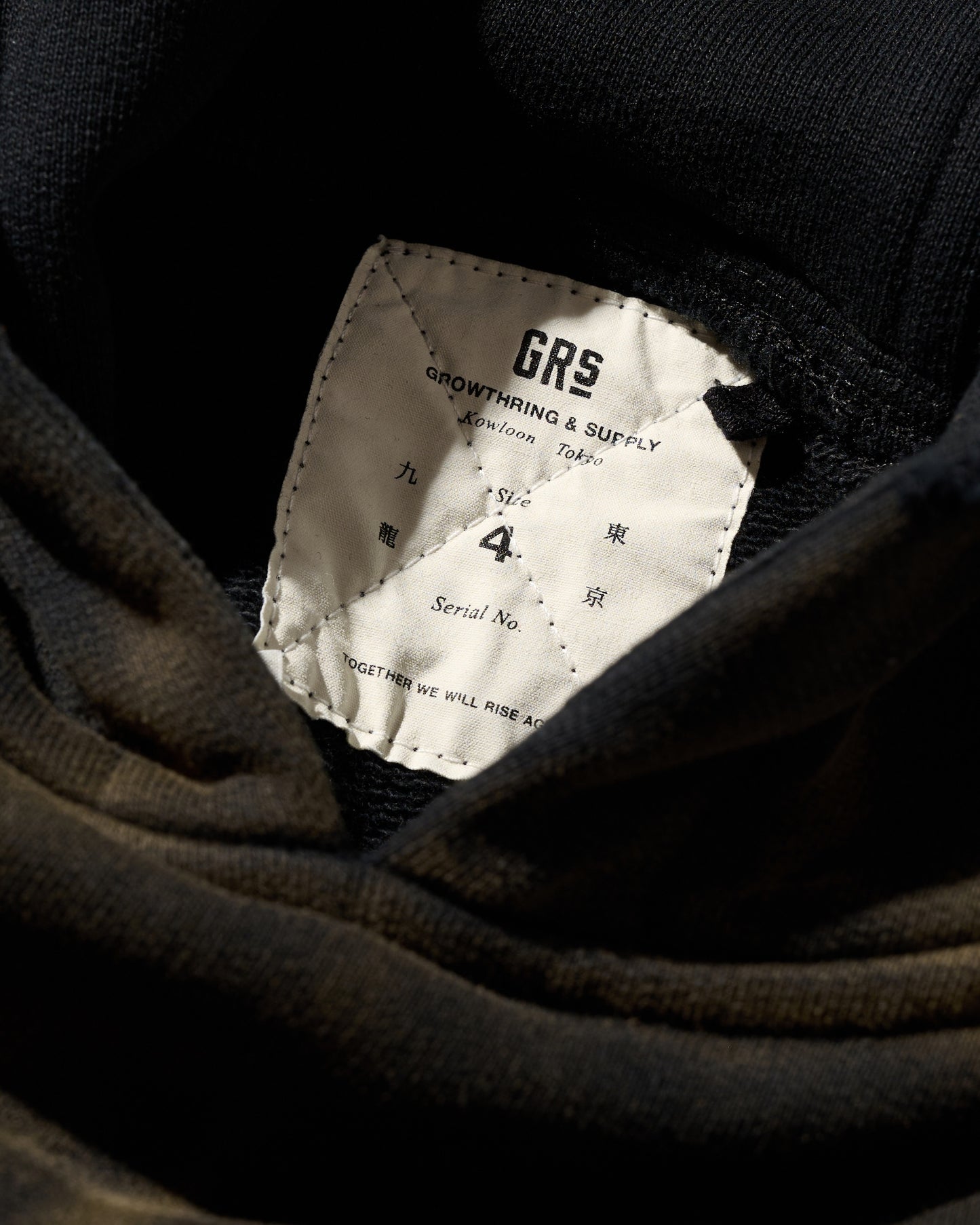 HEAVYWEIGHT SUN FADED HOODIES / BLACK