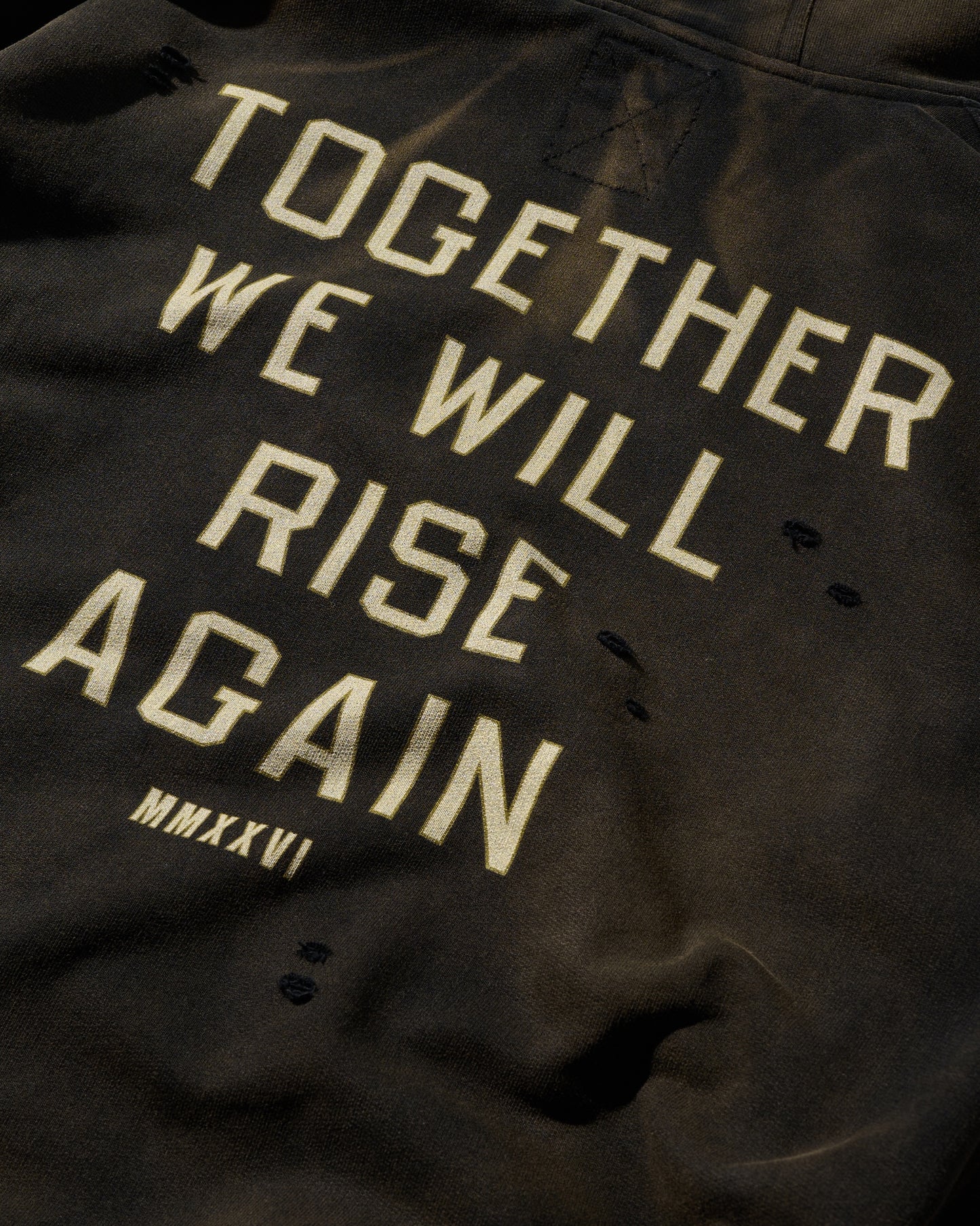 HEAVYWEIGHT SUN FADED HOODIES / BLACK