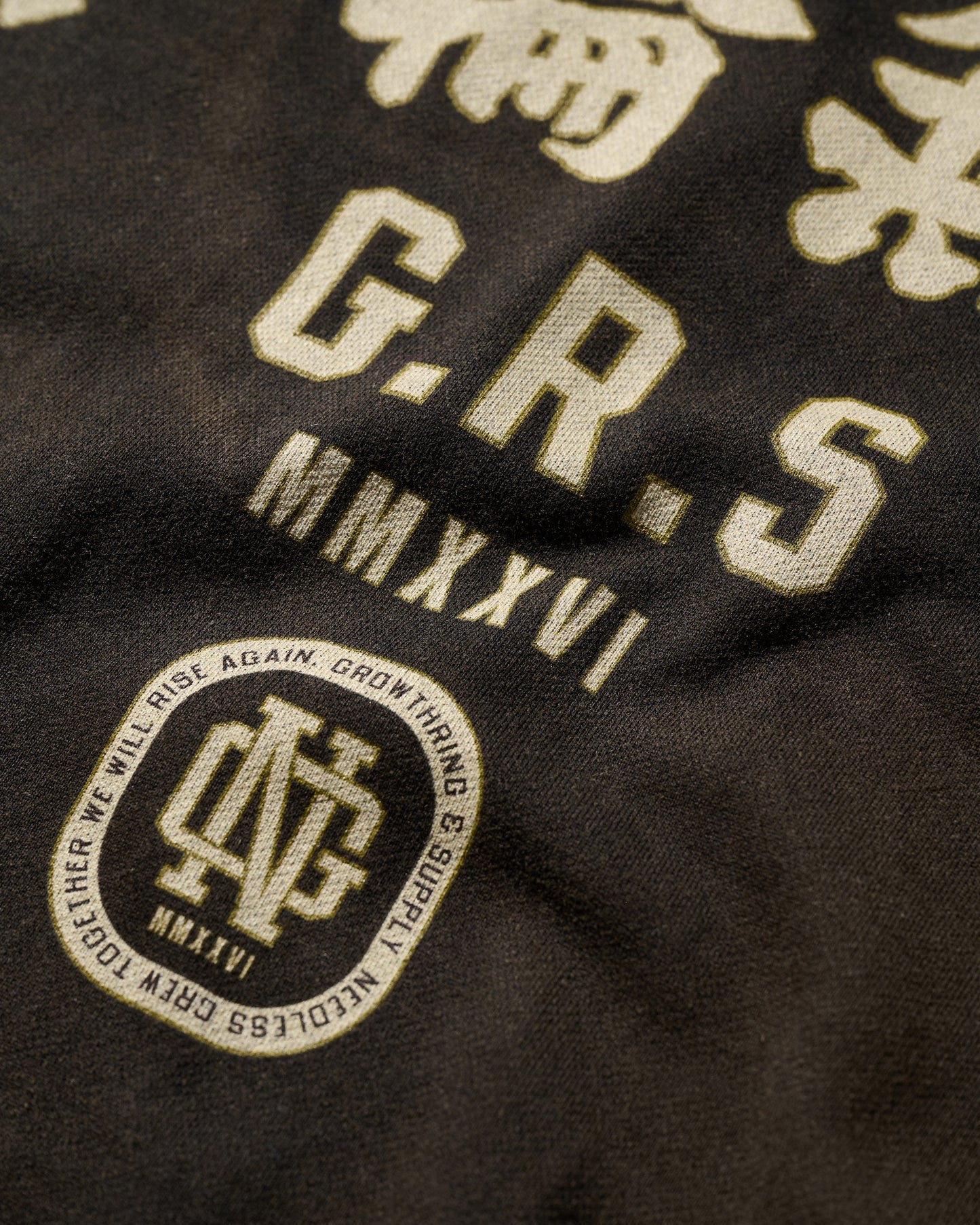 HEAVYWEIGHT SUN FADED TEE / BLACK