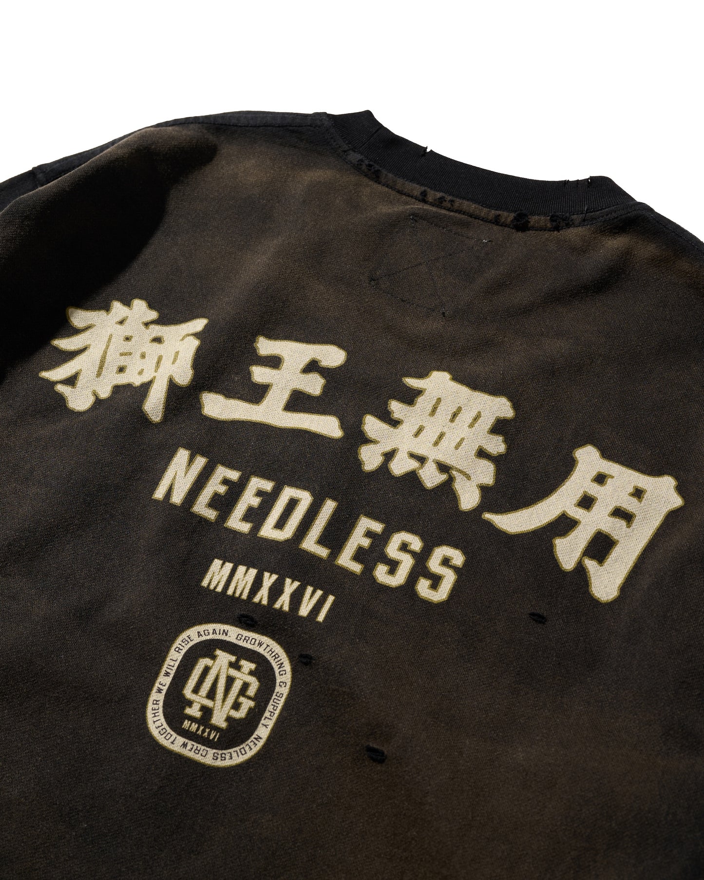 HEAVYWEIGHT SUN FADED TEE / BLACK