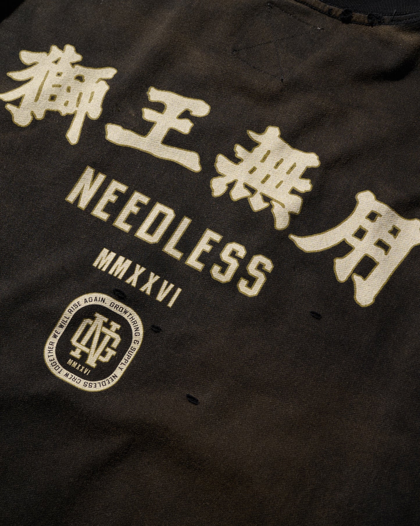 HEAVYWEIGHT SUN FADED TEE / BLACK