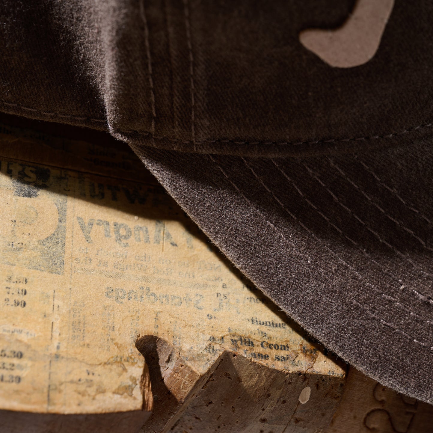 Faded Washed Hand Quilted “Kowloon” Cap / Chestnut