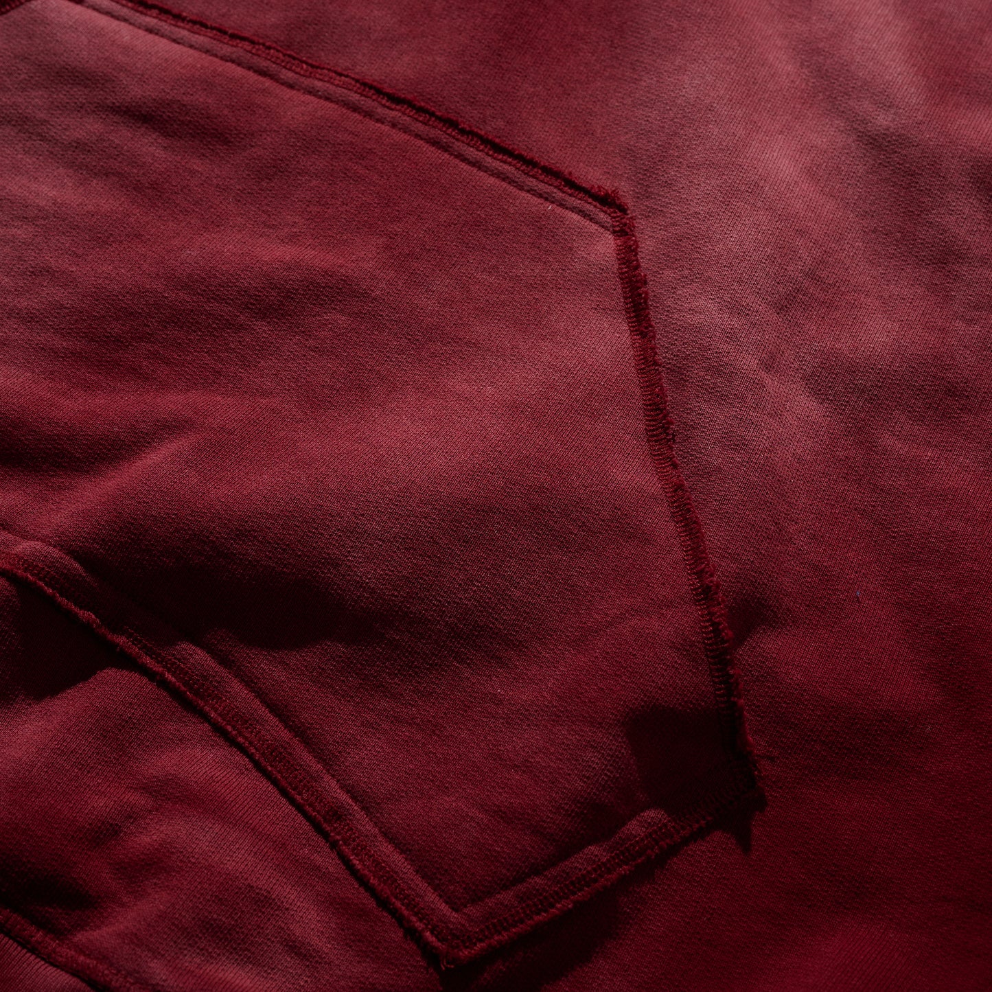 Heavy Weight Sun Faded “Kowloon” Hoodie / Burgundy