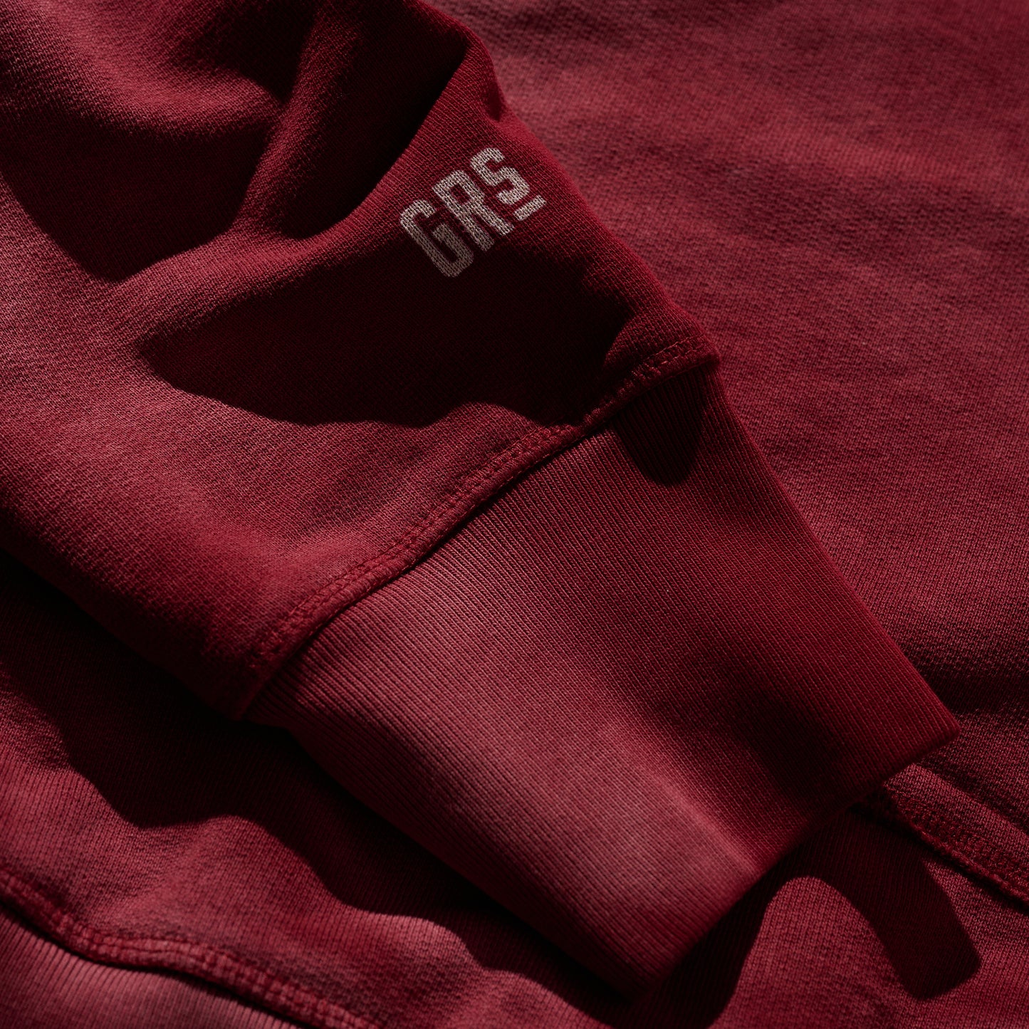 Heavy Weight Sun Faded “Kowloon” Hoodie / Burgundy