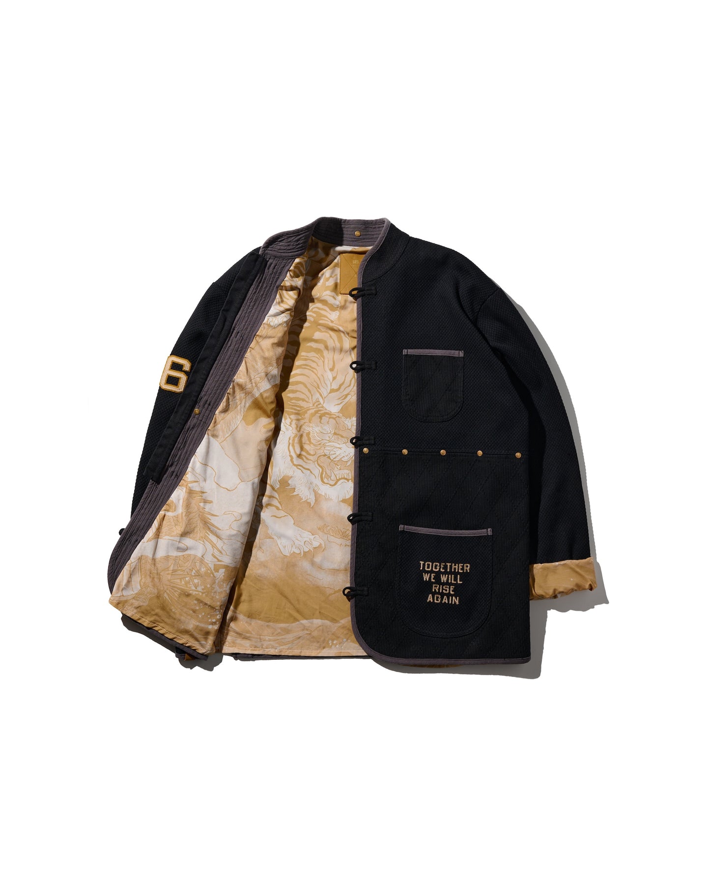 SASHIKO KUNG FU JACKET / KUROZOME