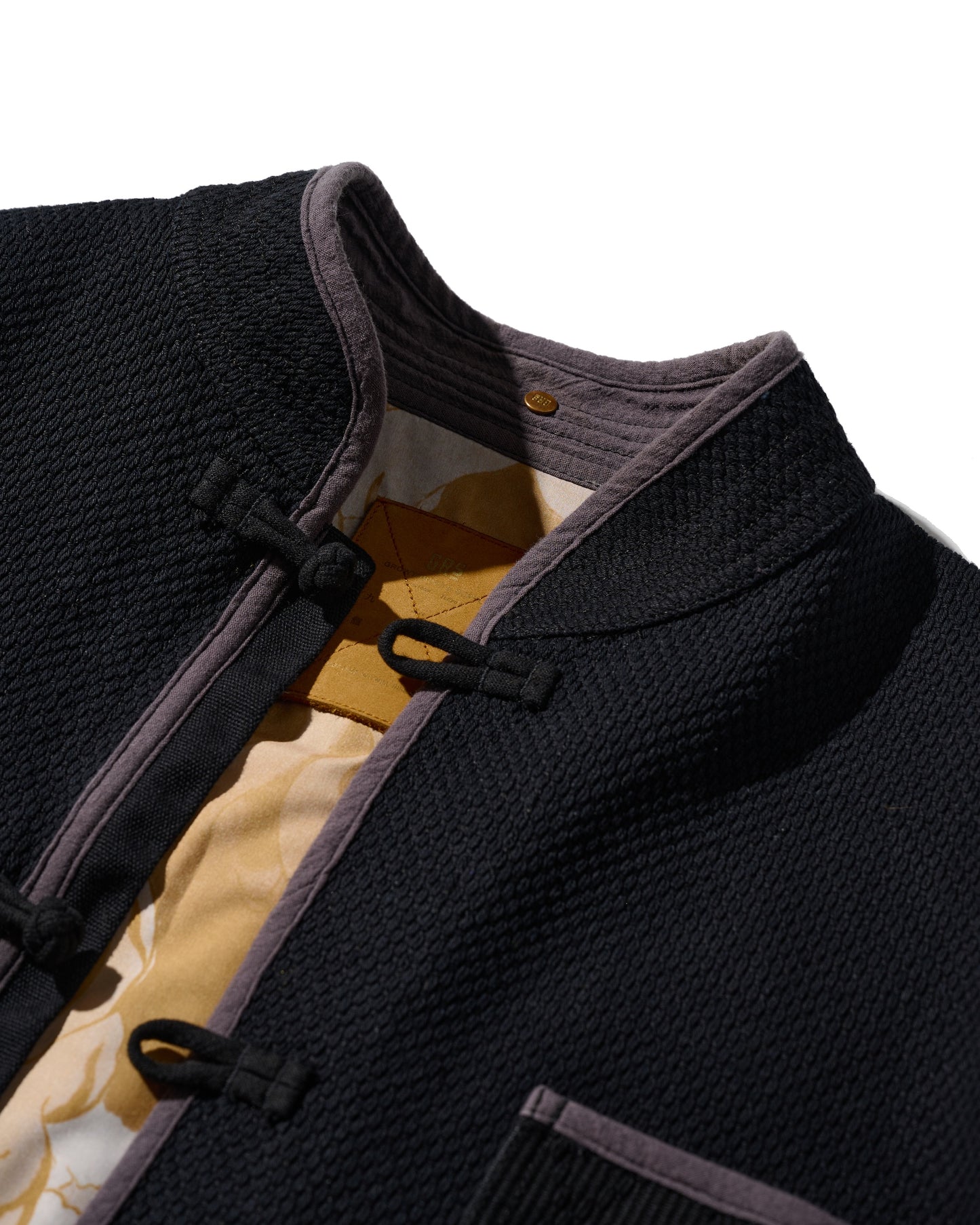 SASHIKO KUNG FU JACKET / KUROZOME