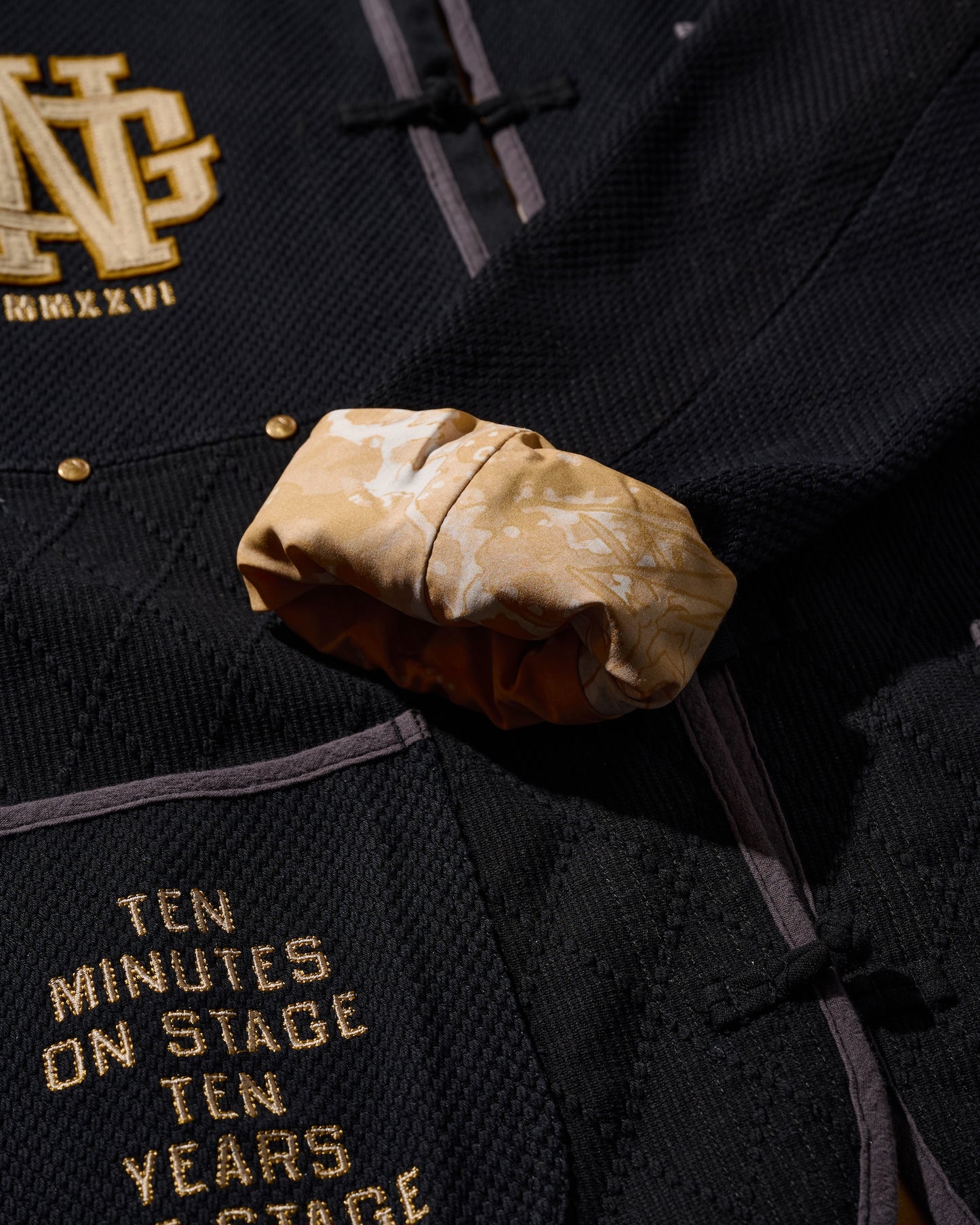 SASHIKO KUNG FU JACKET / KUROZOME