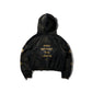 GRS x Triplet M Distressed “Kowloon” Zip-up Hoodie / Black
