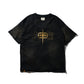 GRS x Triplet M Distressed "Kowloon" SS Sweat Top / Black x Gold