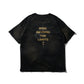 GRS x Triplet M Distressed "Kowloon" SS Sweat Top / Black x Gold