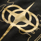 GRS x Triplet W Distressed "Kowloon" SS Sweat Top / Black x Gold