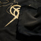 GRS x Triplet W Distressed "Kowloon" SS Sweat Top / Black x Gold