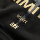GRS x Triplet W Distressed "Kowloon" SS Sweat Top / Black x Gold