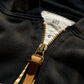 GRS x Triplet W Distressed “Kowloon” Cropped Zip-up Hoodie Black x Gold