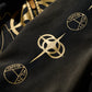 GRS x Triplet W Distressed “Kowloon” Cropped Zip-up Hoodie Black x Gold