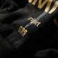 GRS x Triplet W Distressed “Kowloon” Cropped Zip-up Hoodie Black x Gold