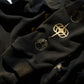 GRS x Triplet W Distressed “Kowloon” Cropped Zip-up Hoodie Black x Gold