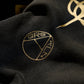 GRS x Triplet W Distressed “Kowloon” Cropped Zip-up Hoodie Black x Gold