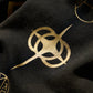 GRS x Triplet W Distressed “Kowloon” Cropped Zip-up Hoodie Black x Gold