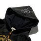 GRS x Triplet W Distressed “Kowloon” Cropped Zip-up Hoodie Black x Gold