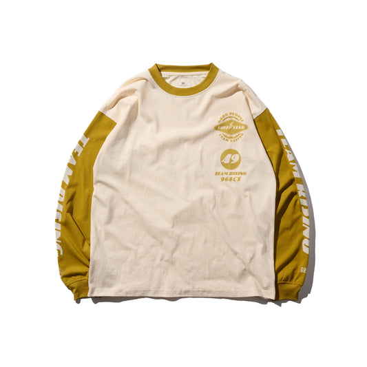 “Shit Year Good People” LS Tee / Gold Beige