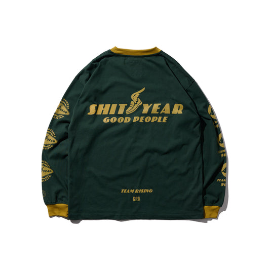 “Shit Year Good People” LS Tee / Gotland Green