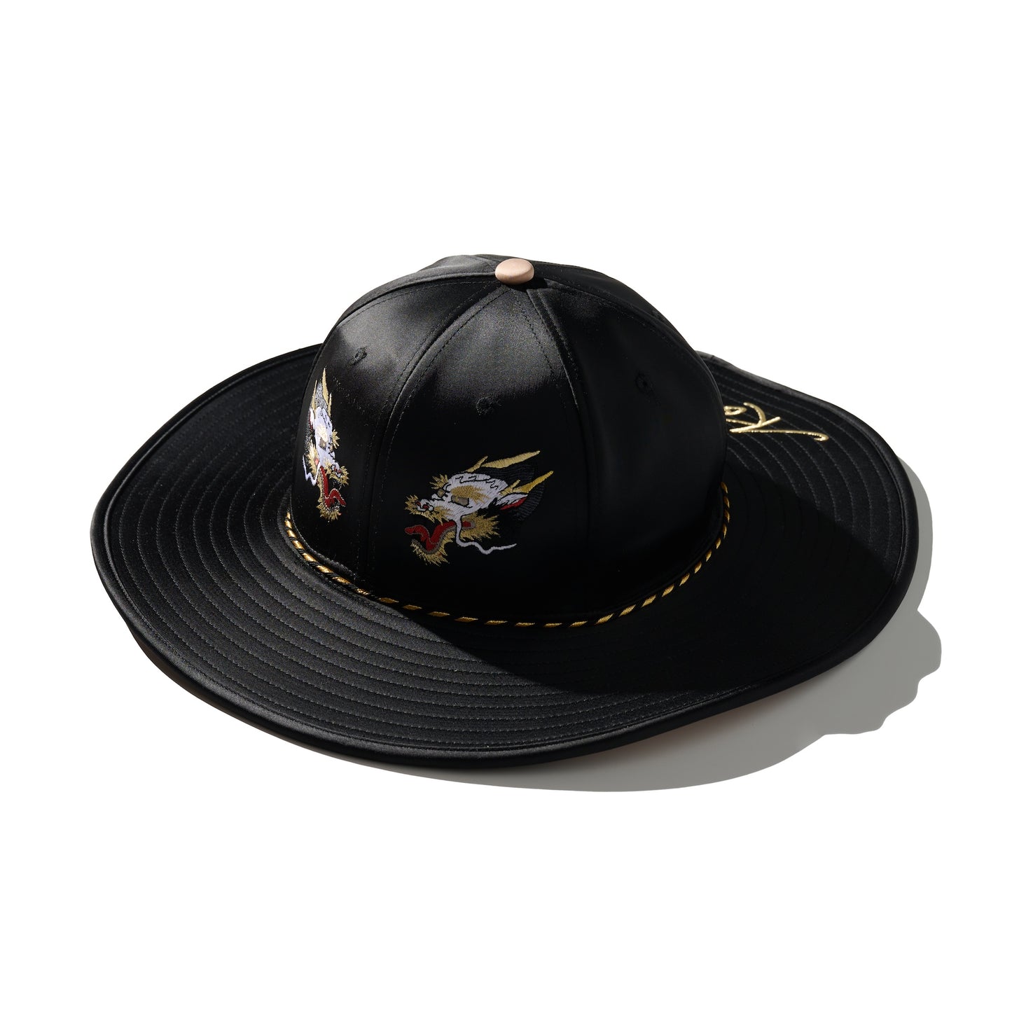 Suka-Style Long Brim Hat / Kowloon Twin Dragon