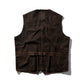 MUD DYEING HERRINGBONE TWILL WAISTCOAT