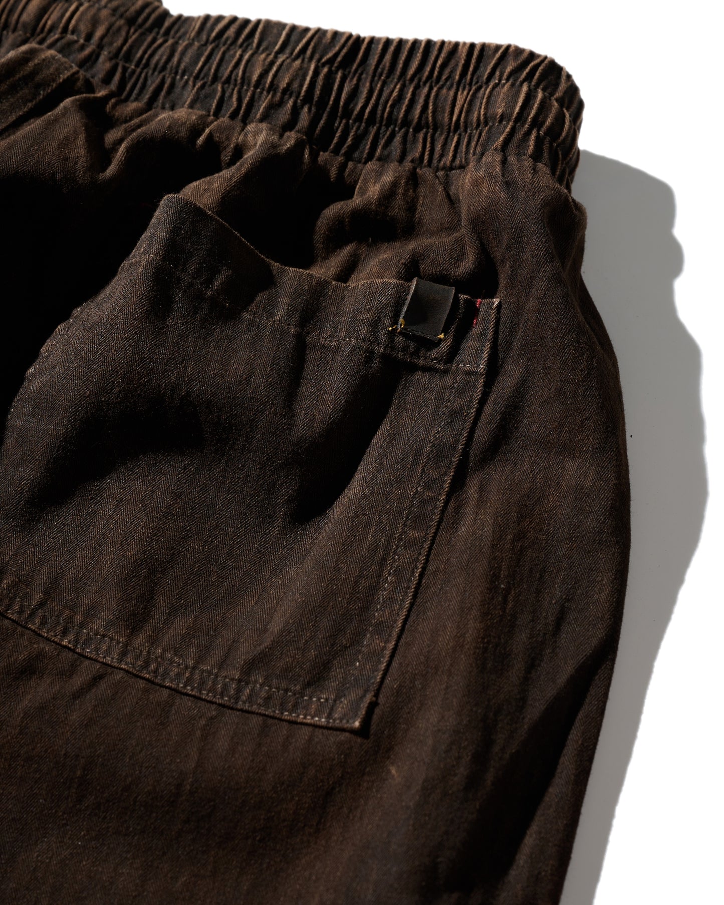 MUD DYEING HERRINGBONE TWILL WORK PANTS