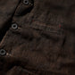 MUD DYEING HERRINGBONE TWILL WAISTCOAT
