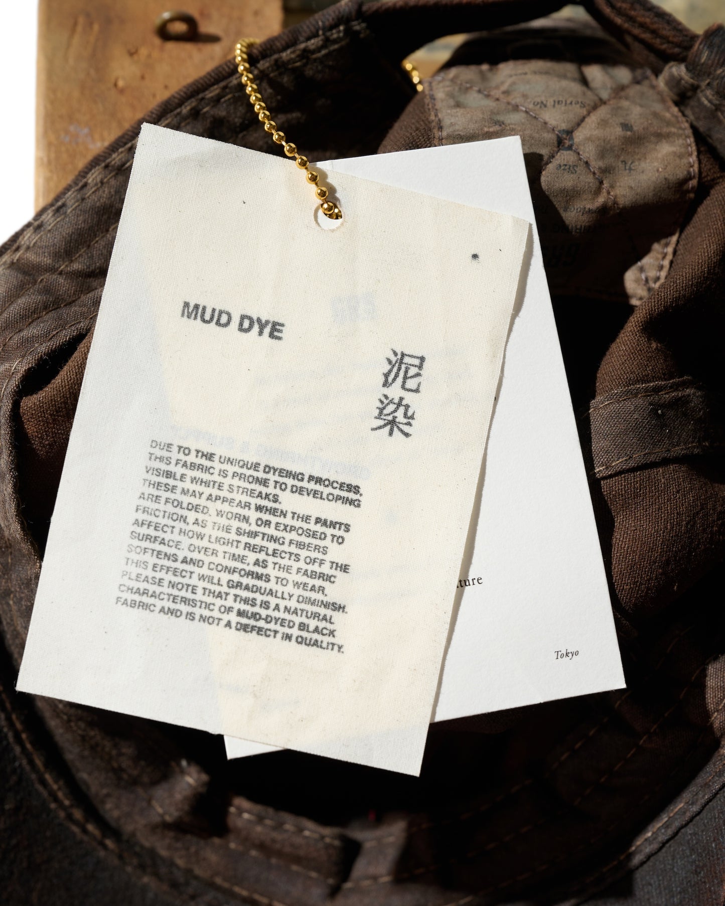 MUD DYEING FADED WASHED HAND QUILTED “KN” CAP