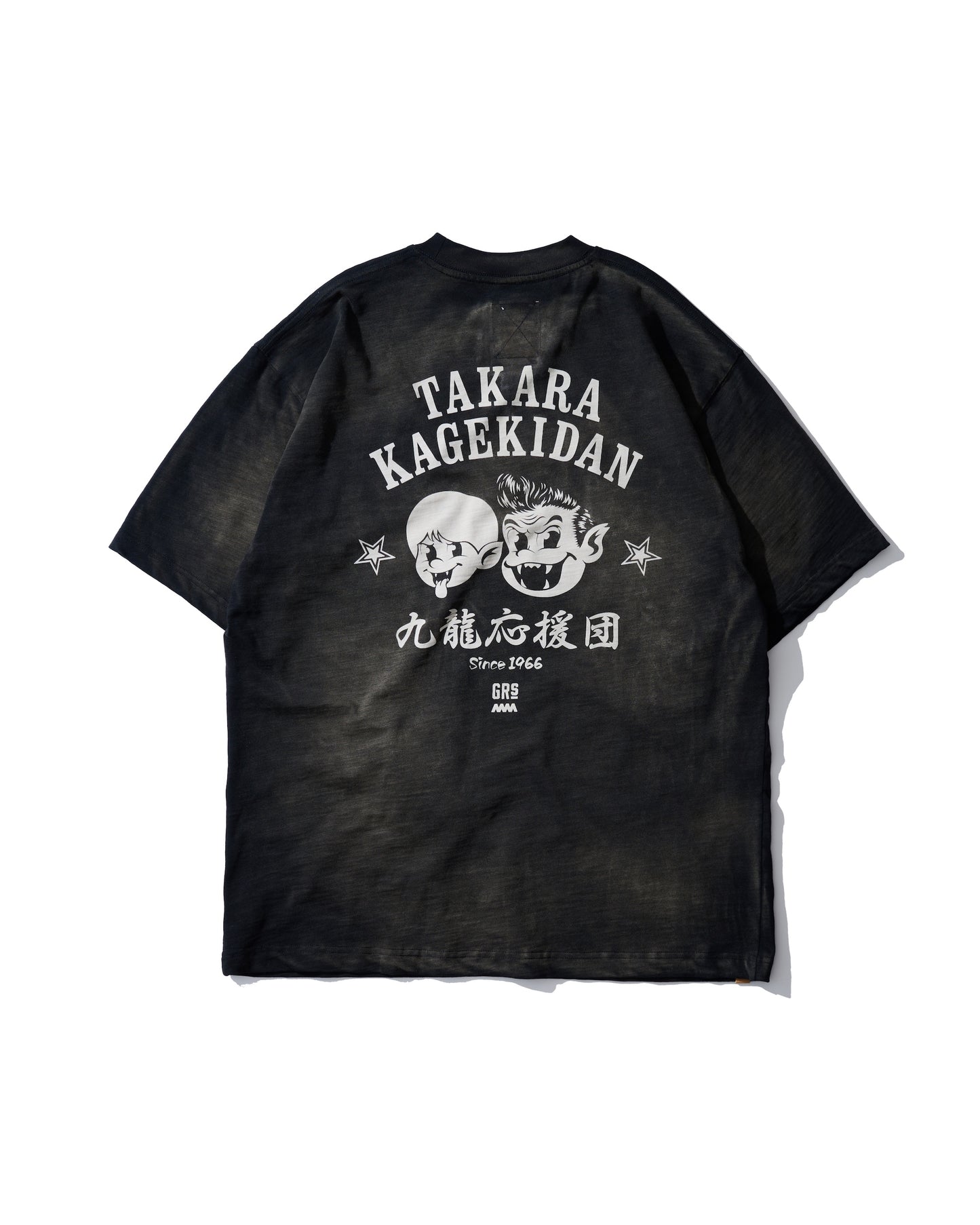 Slub Cotton Heavy Washed  Tee / Takara Black
