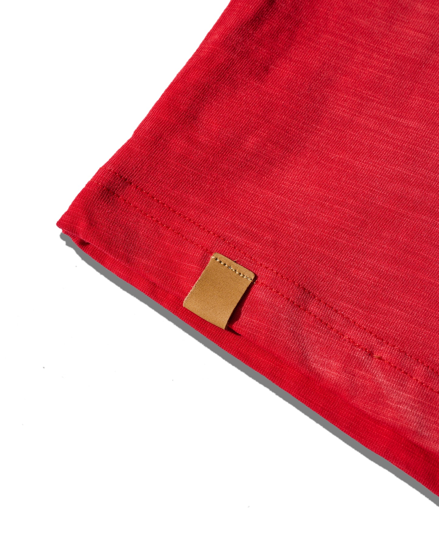 Slub Cotton Heavy Washed Tee / Kowloon Red
