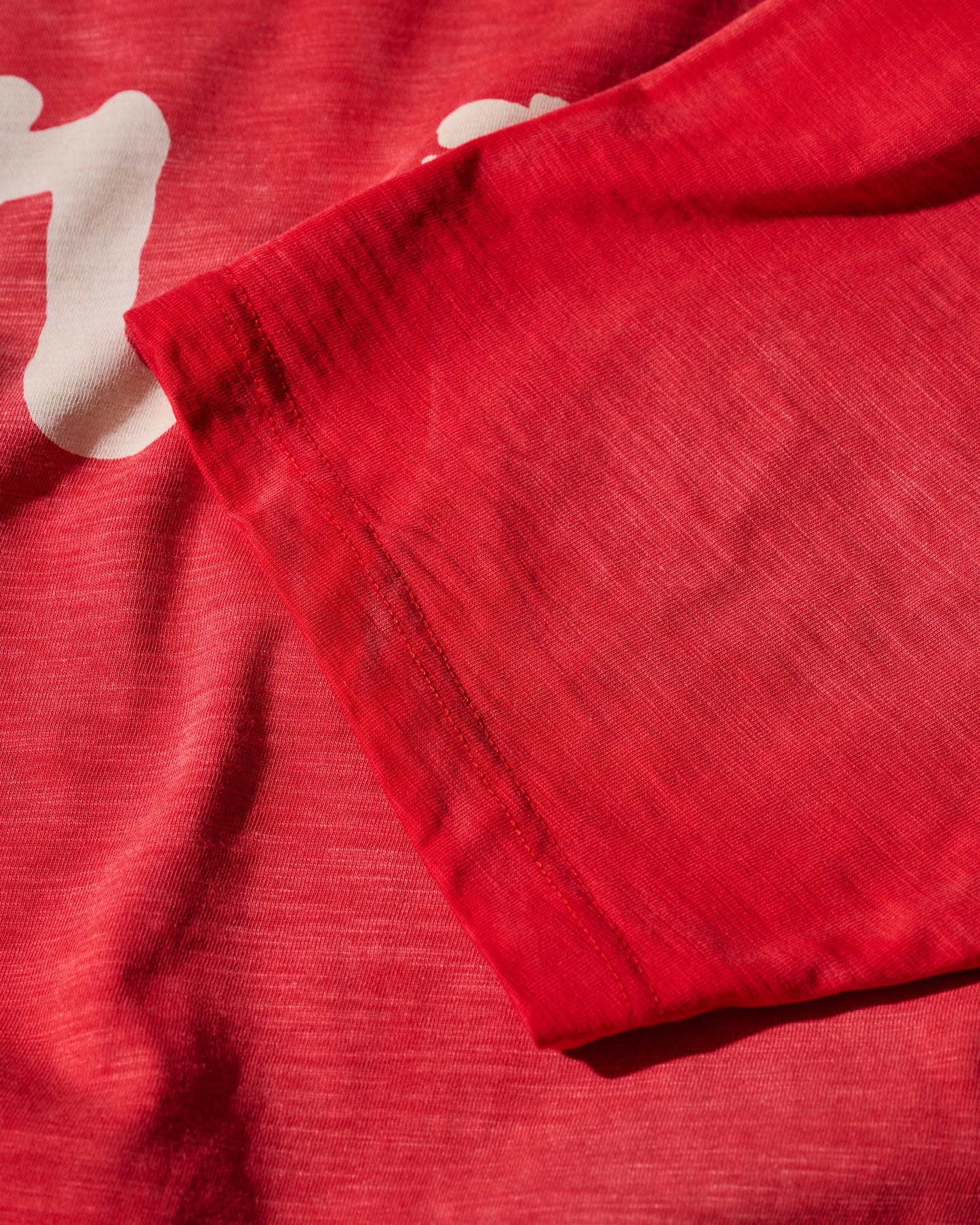 Slub Cotton Heavy Washed Tee / Kowloon Red