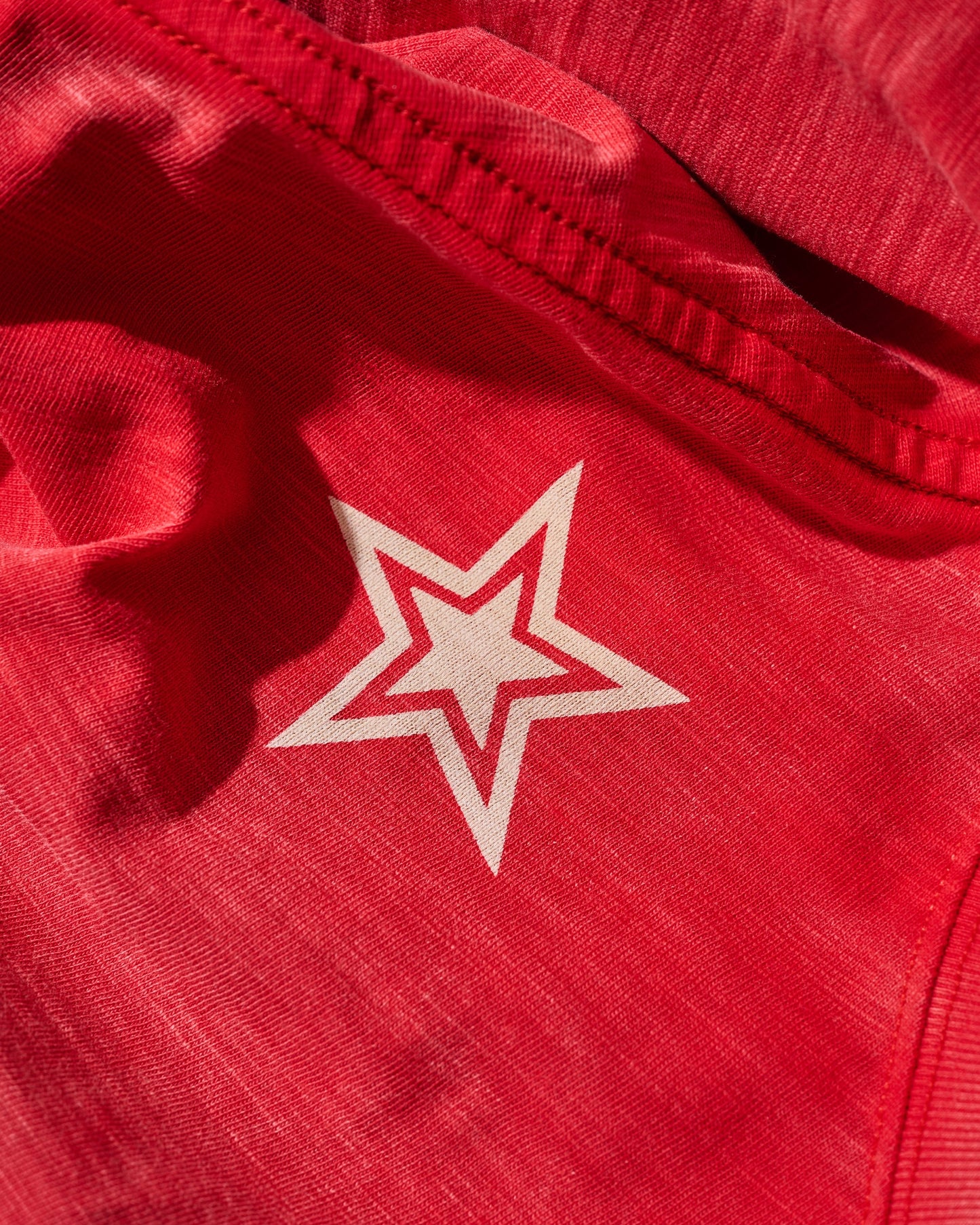 Slub Cotton Heavy Washed Tee / Kowloon Red