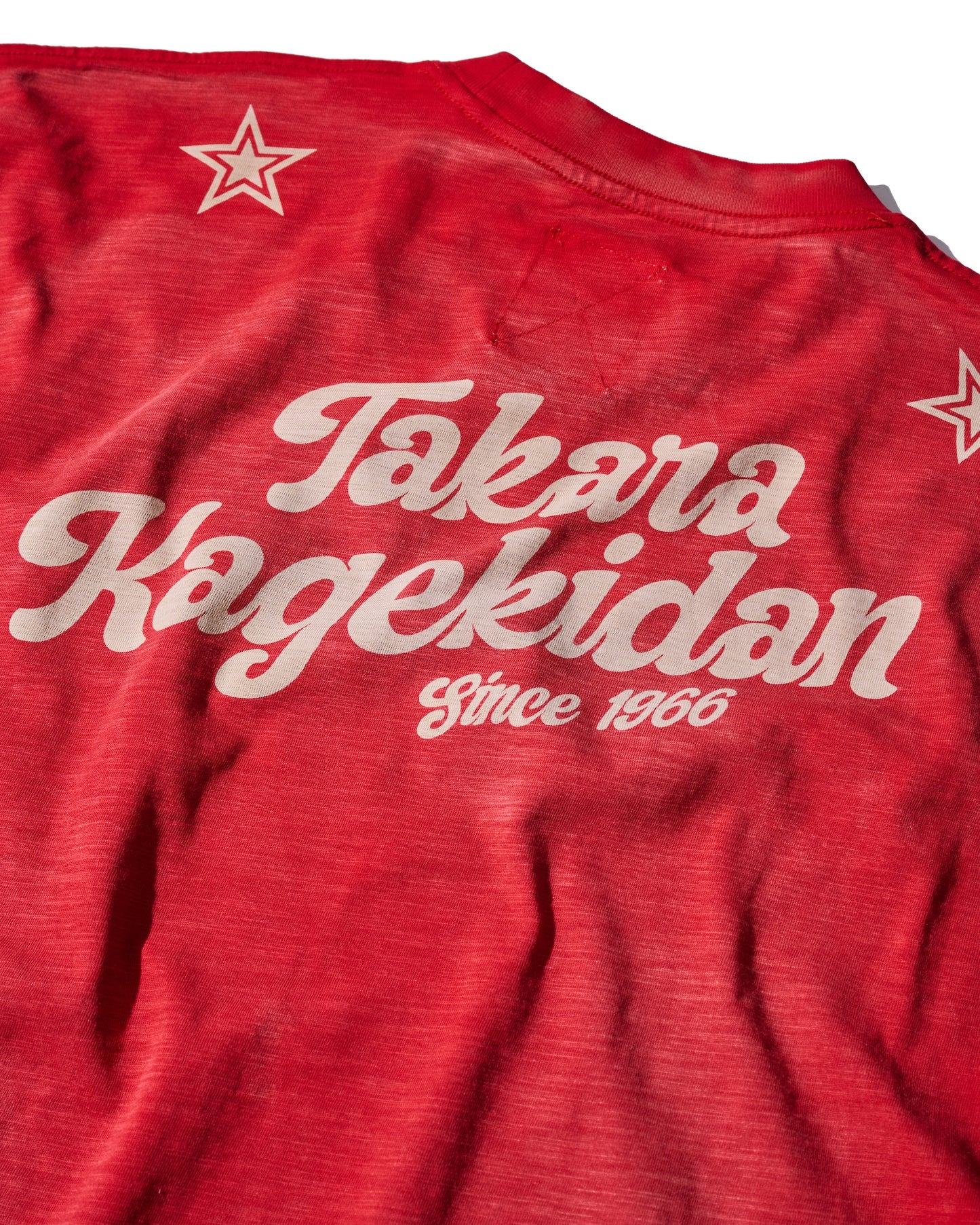 Slub Cotton Heavy Washed Tee / Kowloon Red