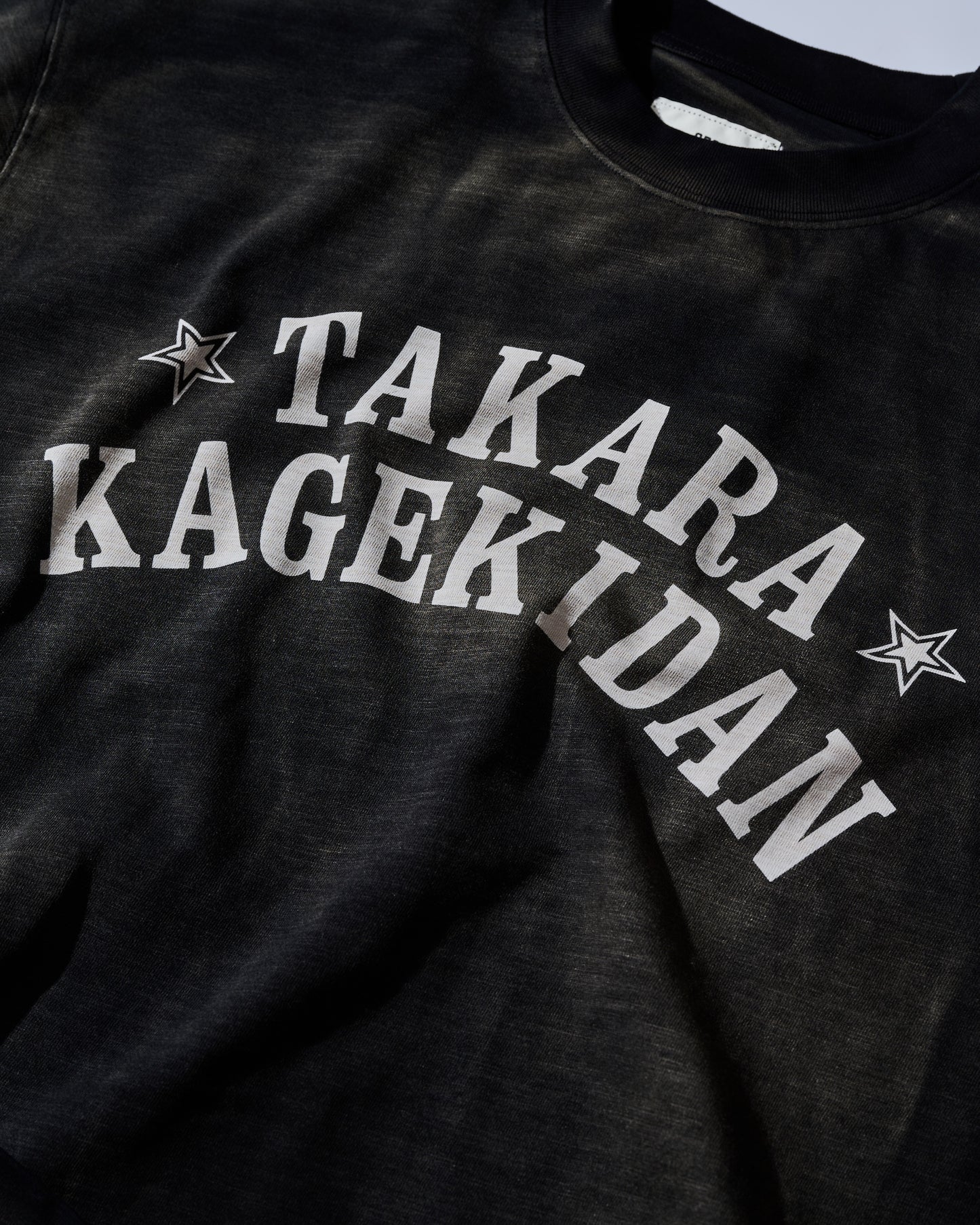 Slub Cotton Heavy Washed  Tee / Takara Black