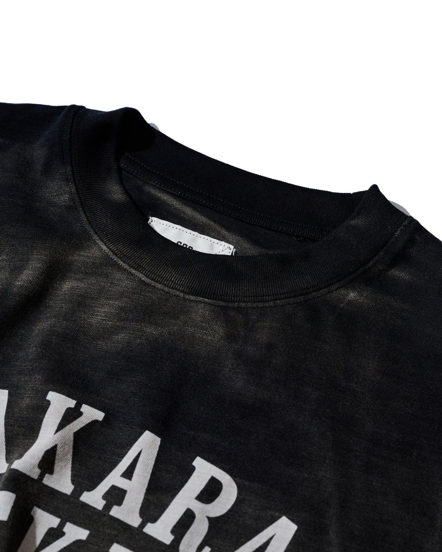 Slub Cotton Heavy Washed  Tee / Takara Black
